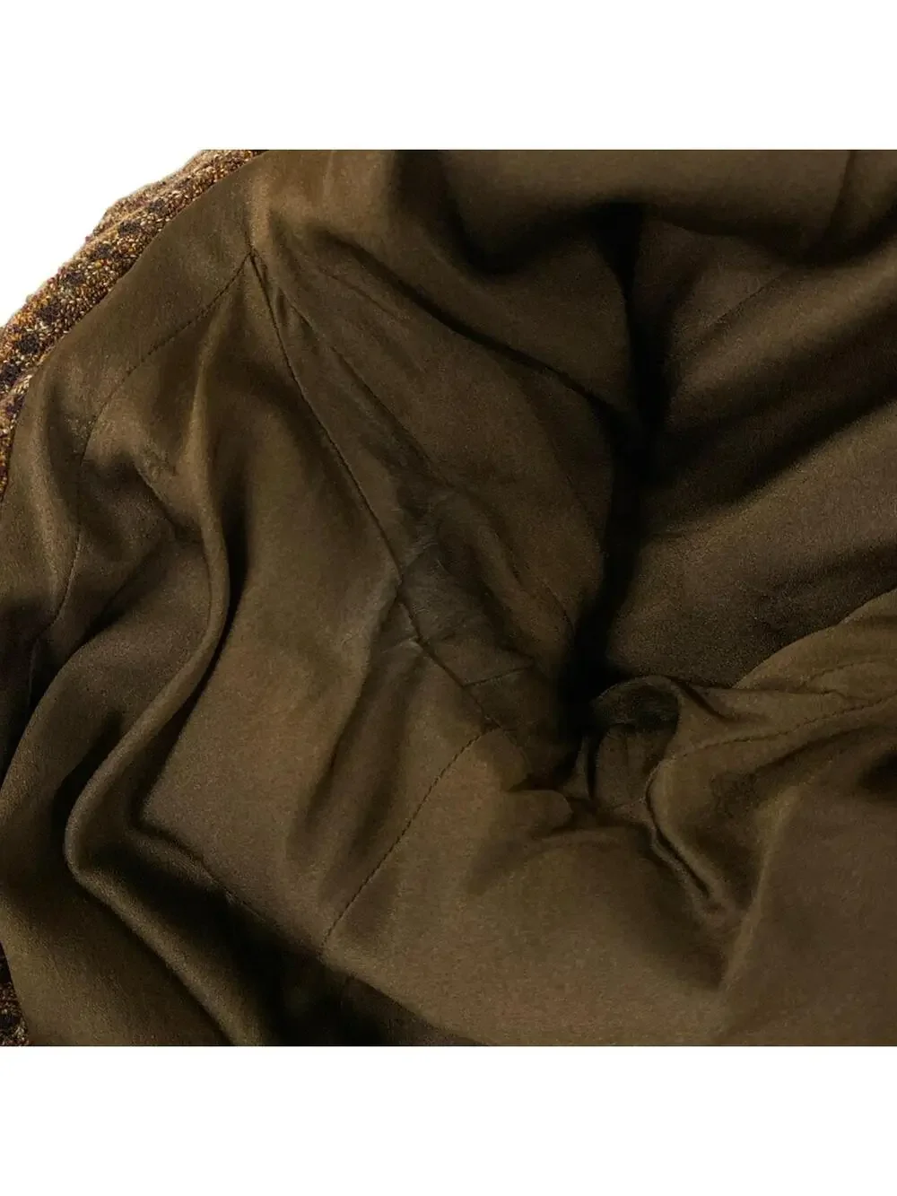 Chanel Dark Brown Outer Fabric] Wool #300026C64B